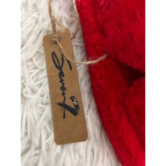 Seven For All Mankind~ KIKI Faux Fur Slipper Slides Red Size 9 - Picture 3 of 6